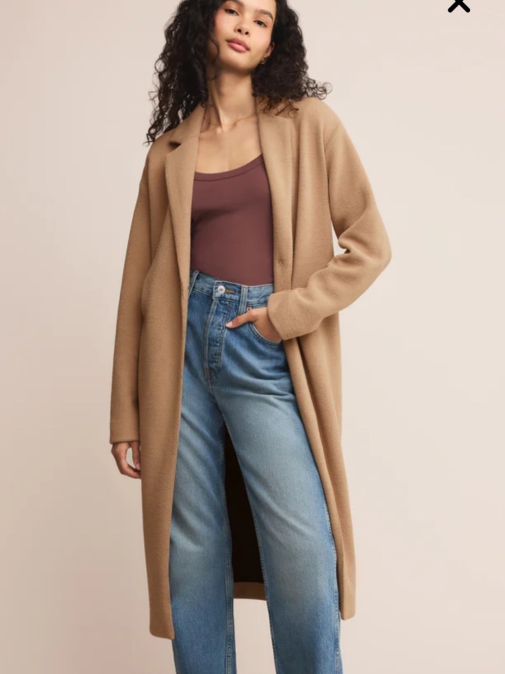 Z Supply Mason Knit Coat - Classic Camel